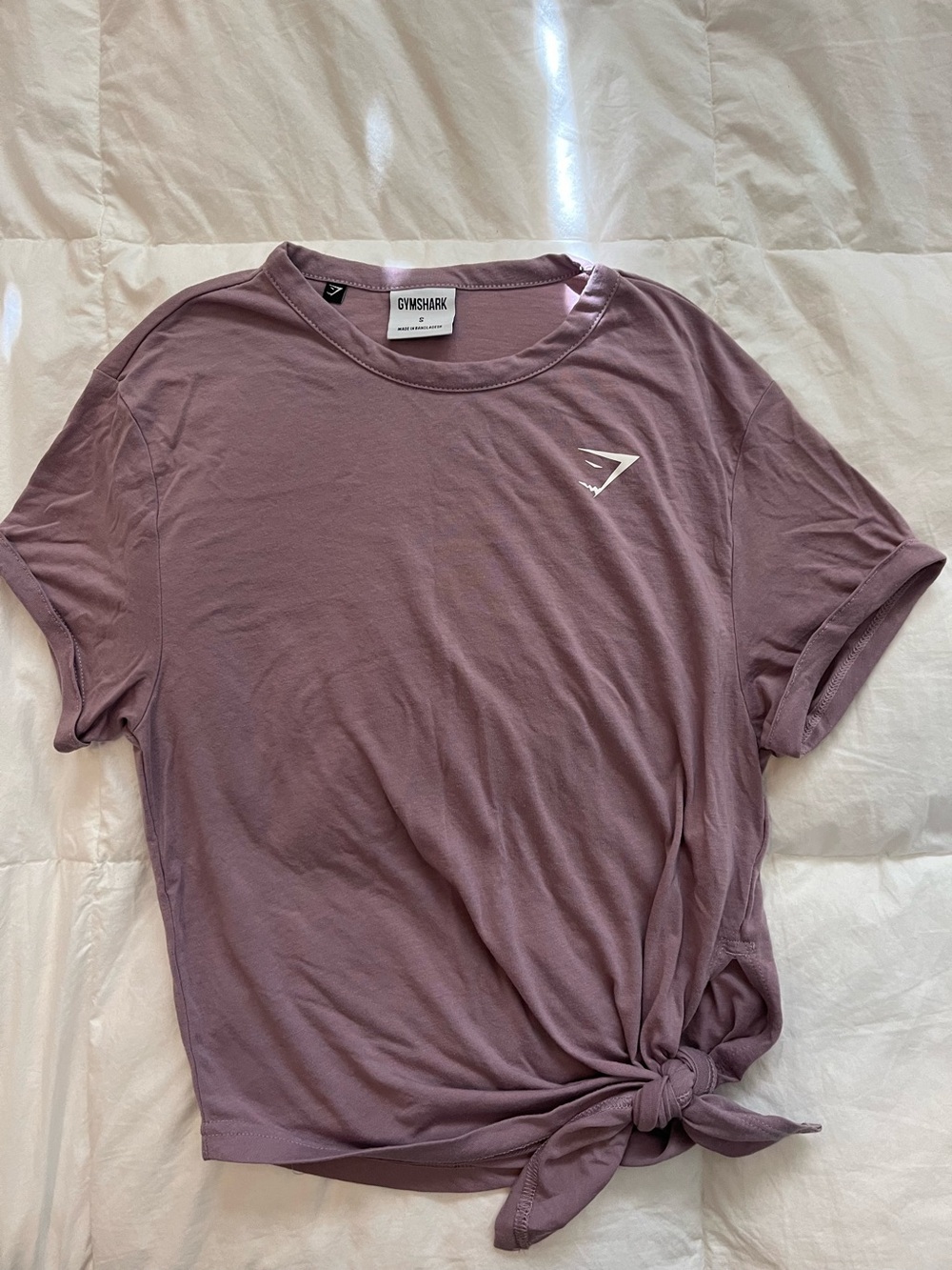Gymshark Mauve Tie-Hem T-Shirt